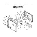 Whirlpool RB160PXYQ5 oven door diagram