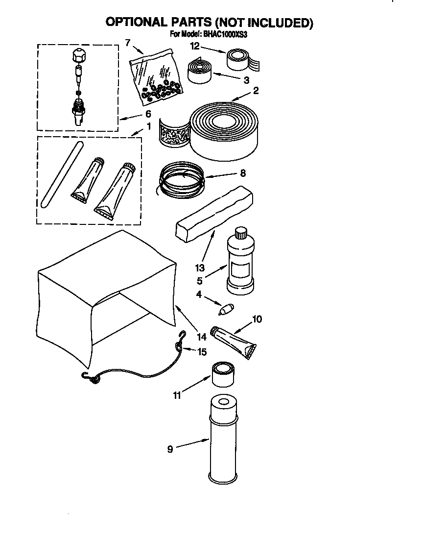 Whirlpool BHAC1000XS3 optional diagram