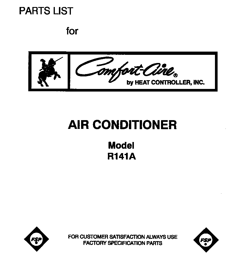 Whirlpool R141A front cover diagram