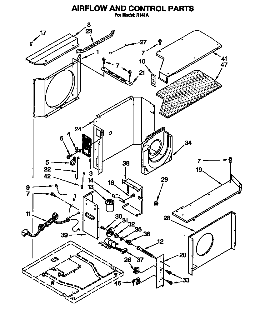 Whirlpool R141A airflow and control diagram