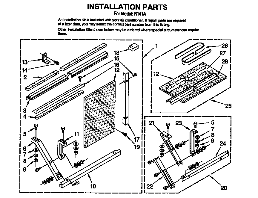 Whirlpool R141A installation diagram