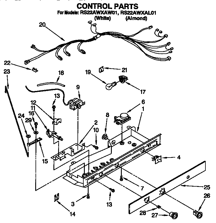 Roper RS22AWXAW01 control diagram