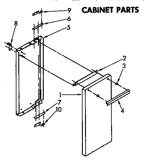 Whirlpool SF5140SRW0 cabinet diagram