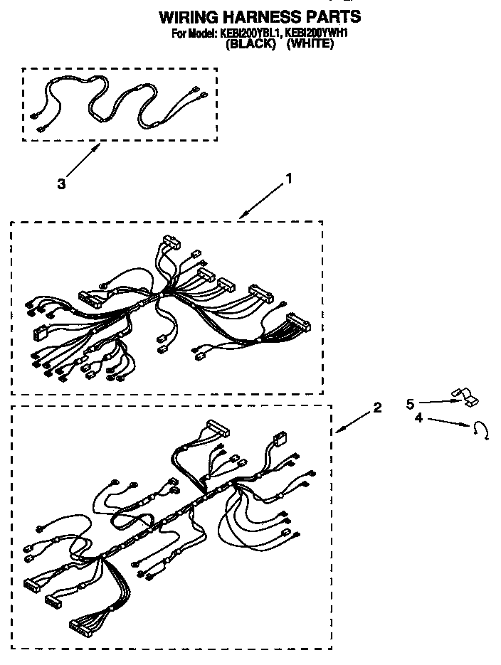 KitchenAid KEBI200YWH1 wiring harness diagram