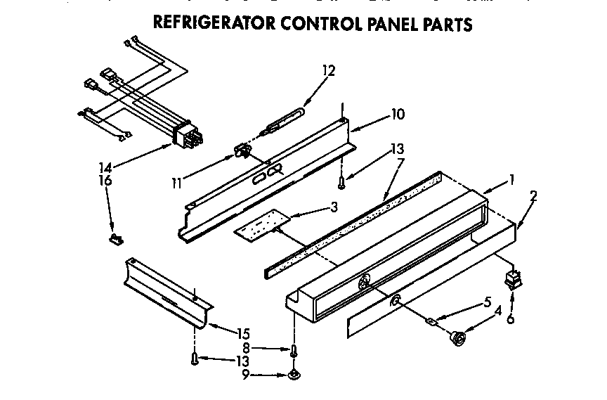 KitchenAid KSSS36MAX01 refrigerator control panel diagram
