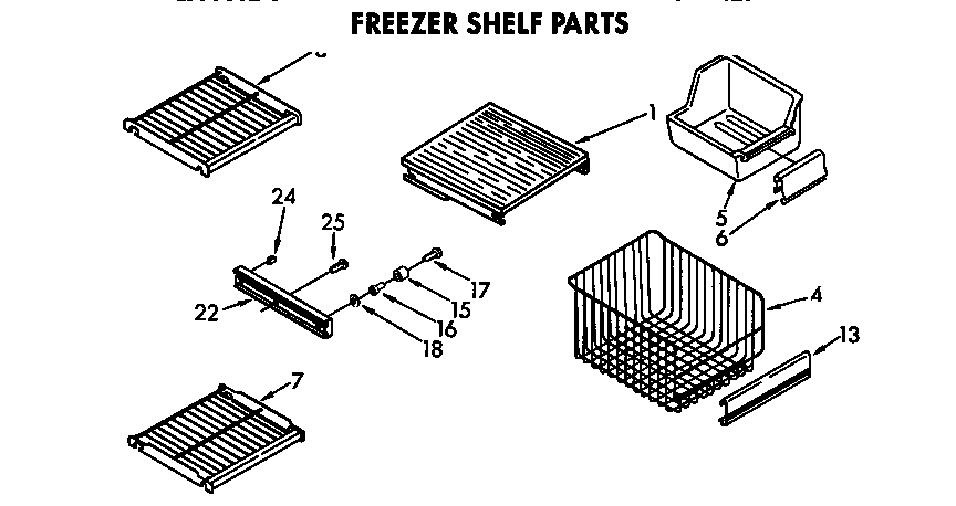 KitchenAid KSSS36MAX01 freezer shelf diagram