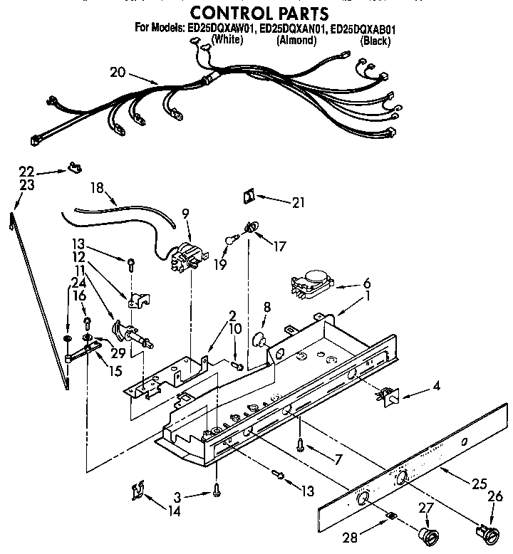 Whirlpool ED25DQXAW01 control diagram