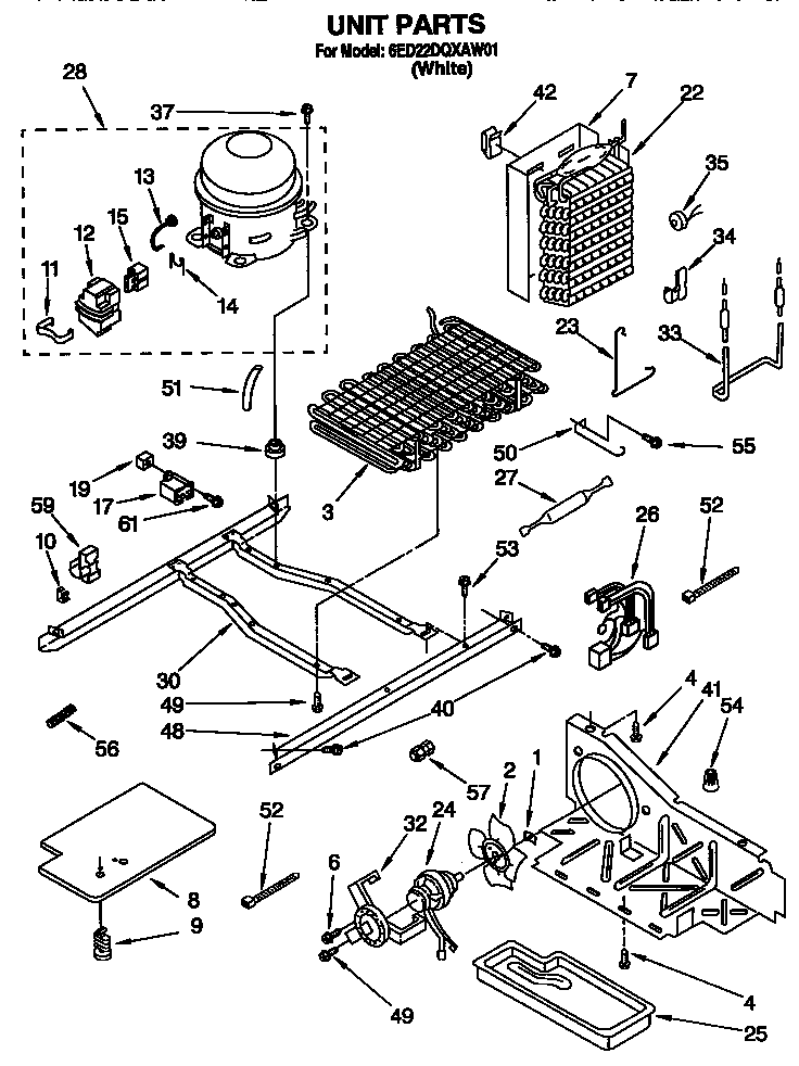 Whirlpool 6ED22DQXAW01 unit diagram