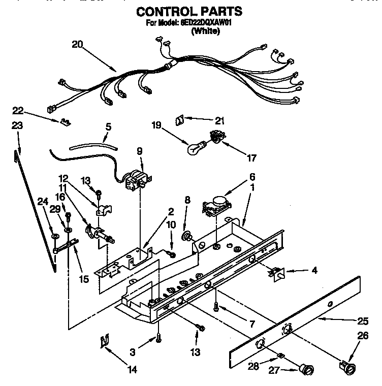 Whirlpool 6ED22DQXAW01 control diagram