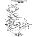 Whirlpool SF3007SRW6 cooktop and manifold diagram