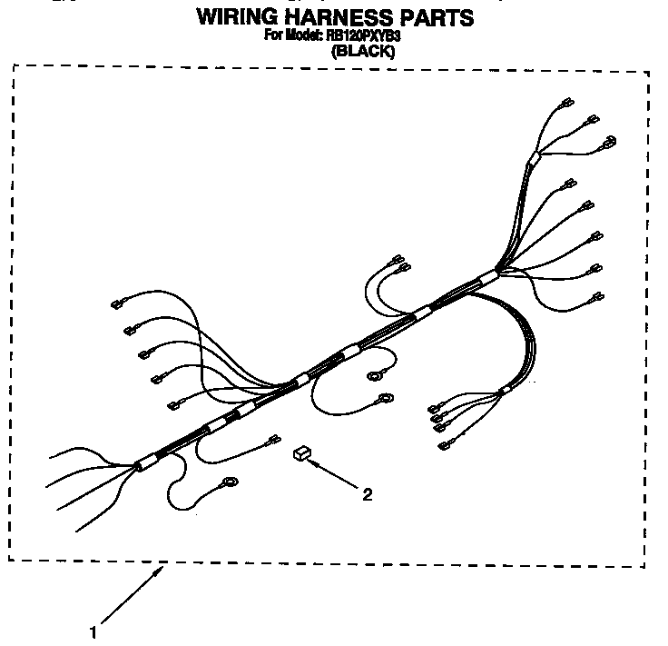 Whirlpool RB120PXYB3 wiring harness diagram