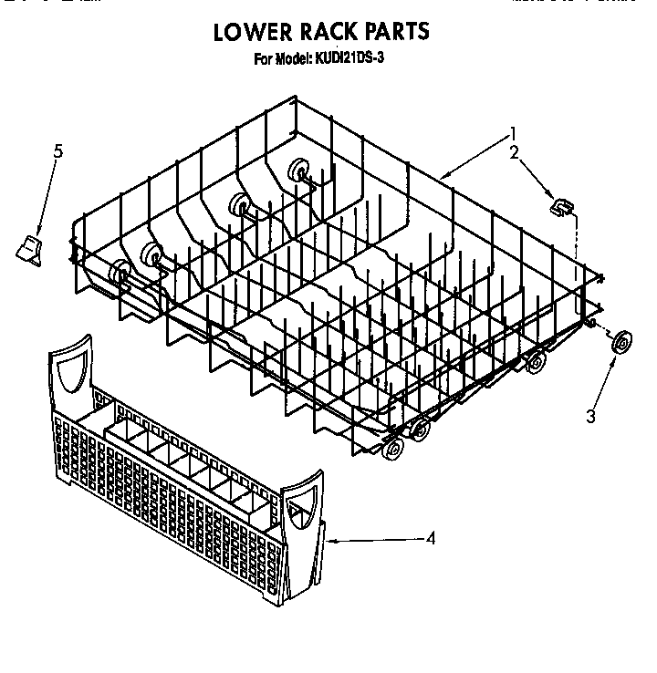 KitchenAid KUDI21DS3 lower rack diagram