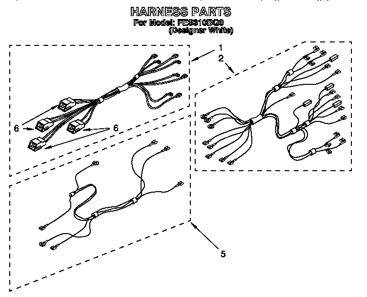 Roper FES310BQ0 harness diagram