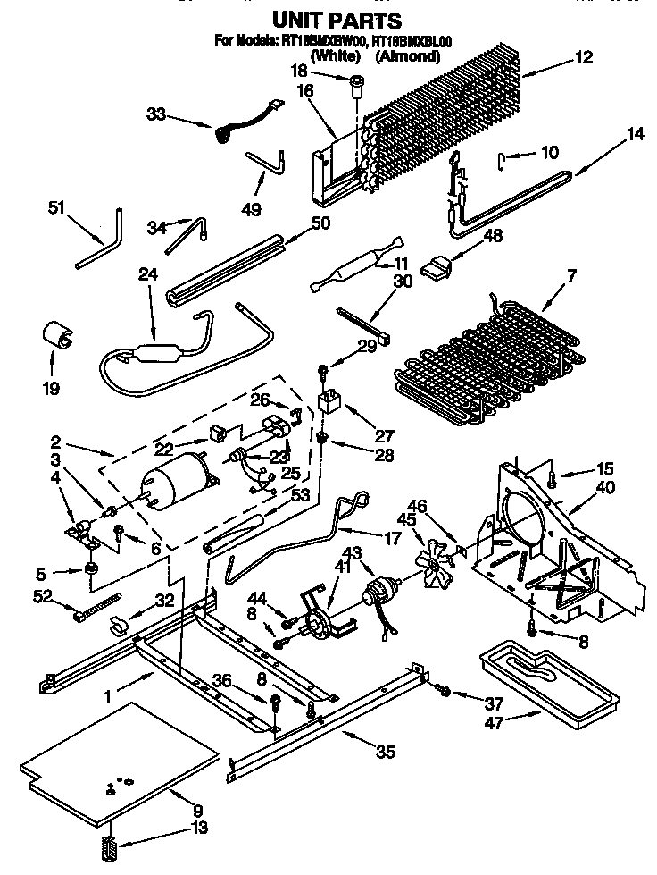Roper RT18BMXBL00 unit diagram
