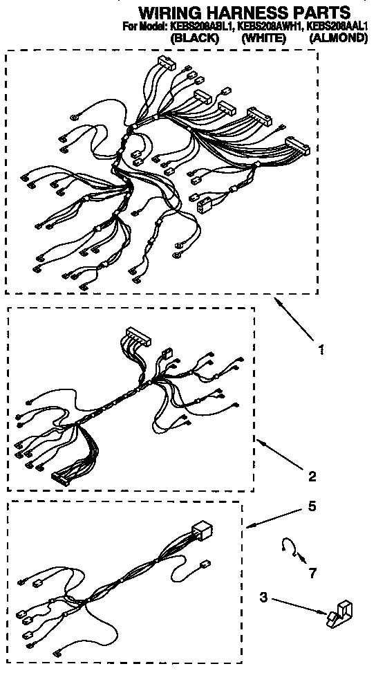 KitchenAid KEBS208AAL1 wiring harness diagram