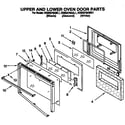 KitchenAid KEBS278ABL1 upper and lower oven door diagram