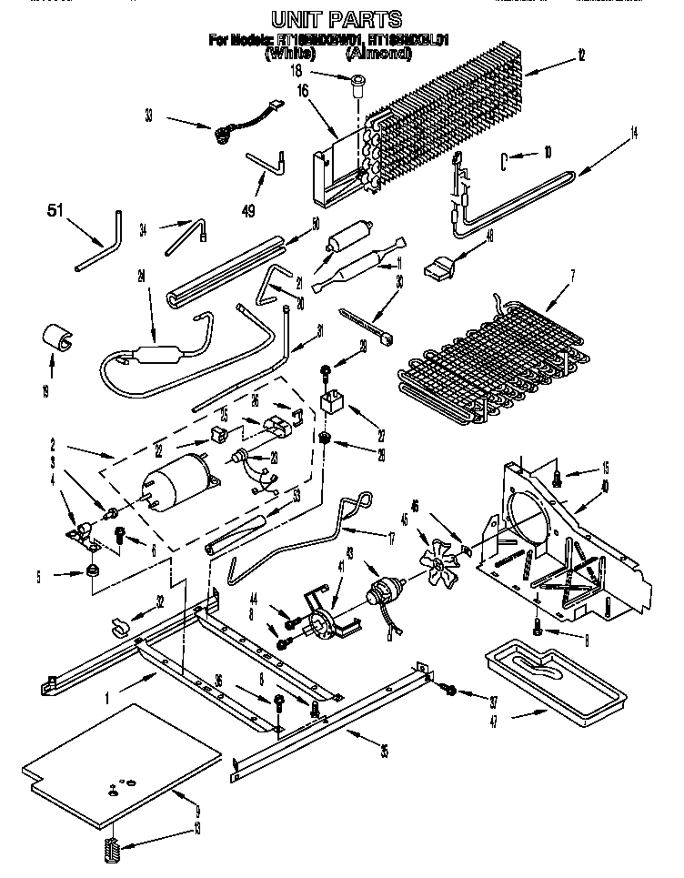Roper RT18BMXBL01 unit diagram