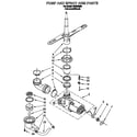 Roper WU5750B0 pump and spray arm diagram