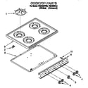 Roper FGC355VW3 cooktop diagram