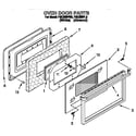 Roper FGC355VW3 oven door diagram