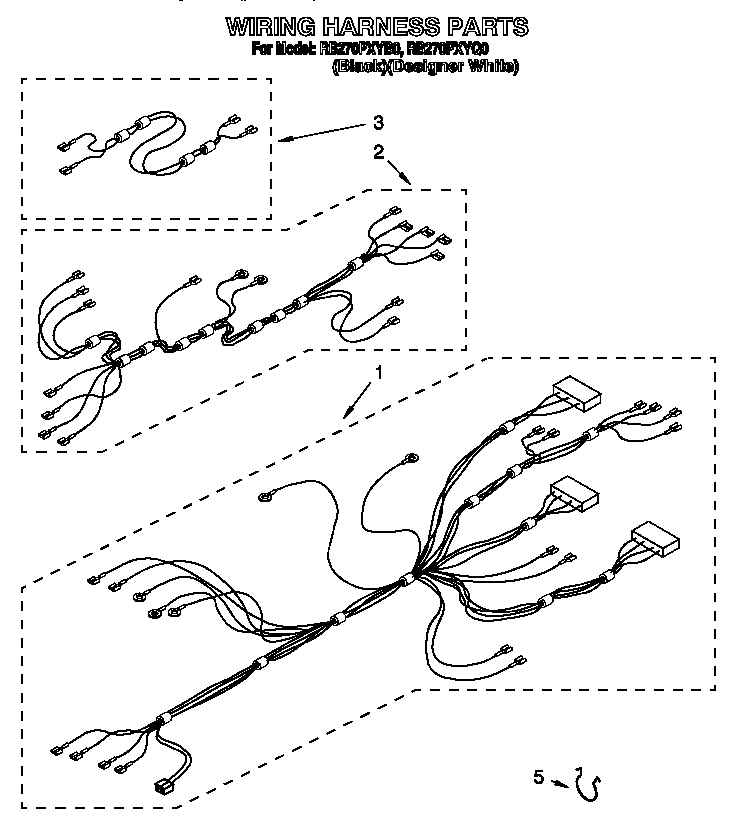 Whirlpool RB270PXYQ0 wiring harness diagram