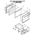 Whirlpool SF365BEYW3 oven door and drawer diagram