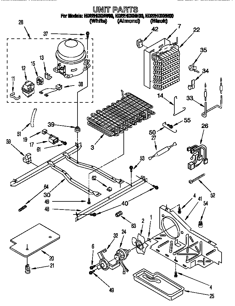 Whirlpool ED22HDXBB00 unit diagram