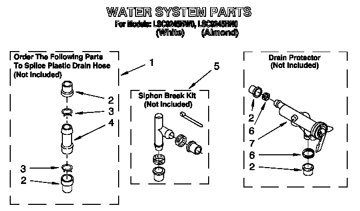 Whirlpool LSC9245BW0 water system diagram