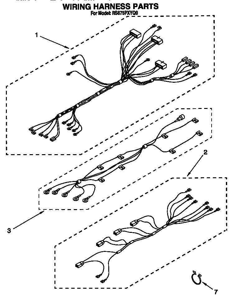 Whirlpool RS675PXYH0 wiring harness diagram