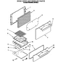 Roper FGP310BW0 oven door and broiler diagram