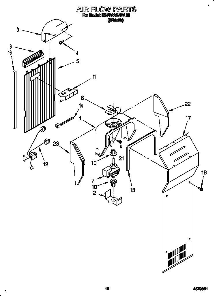KitchenAid KSPB22QBBL00 air flow diagram