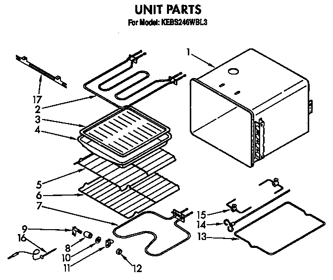 KitchenAid KEBS246WBL3 unit diagram