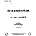 KitchenAid KGCG260SBC1 front cover diagram