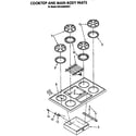 KitchenAid KGCG260SBC1 cooktop and main body diagram