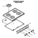 Roper FGP320VW0 cooktop diagram
