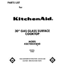 KitchenAid KGCT305XBL0 front cover diagram