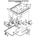 KitchenAid KGCT305XBL0 burner box, gas valves, and switches diagram