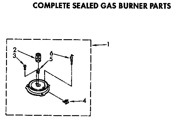 KitchenAid KGCT305XWH0 complete sealed gas burner diagram