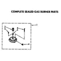 KitchenAid KGCT305XBL0 complete sealed gas burner diagram