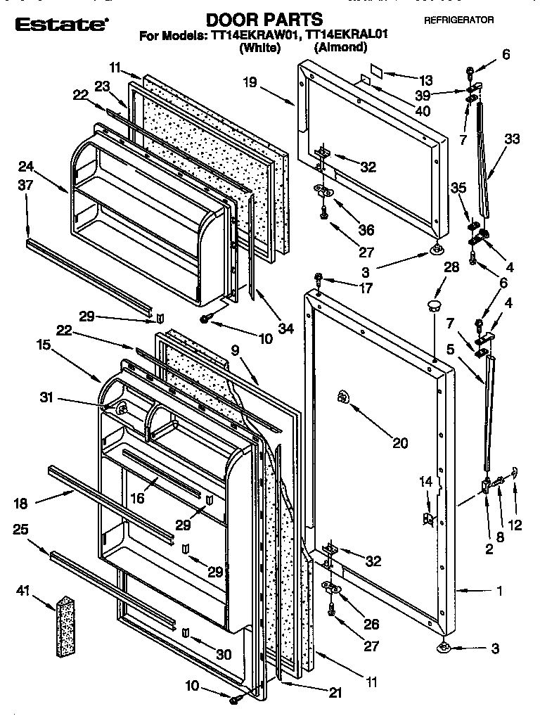 Estate TT14EKRAL01 door diagram