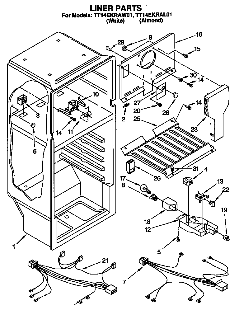 Estate TT14EKRAL01 liner diagram