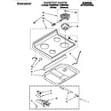 Whirlpool TER56W2BW0 cooktop diagram