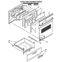 Whirlpool TER56W2BW0 door and drawer diagram
