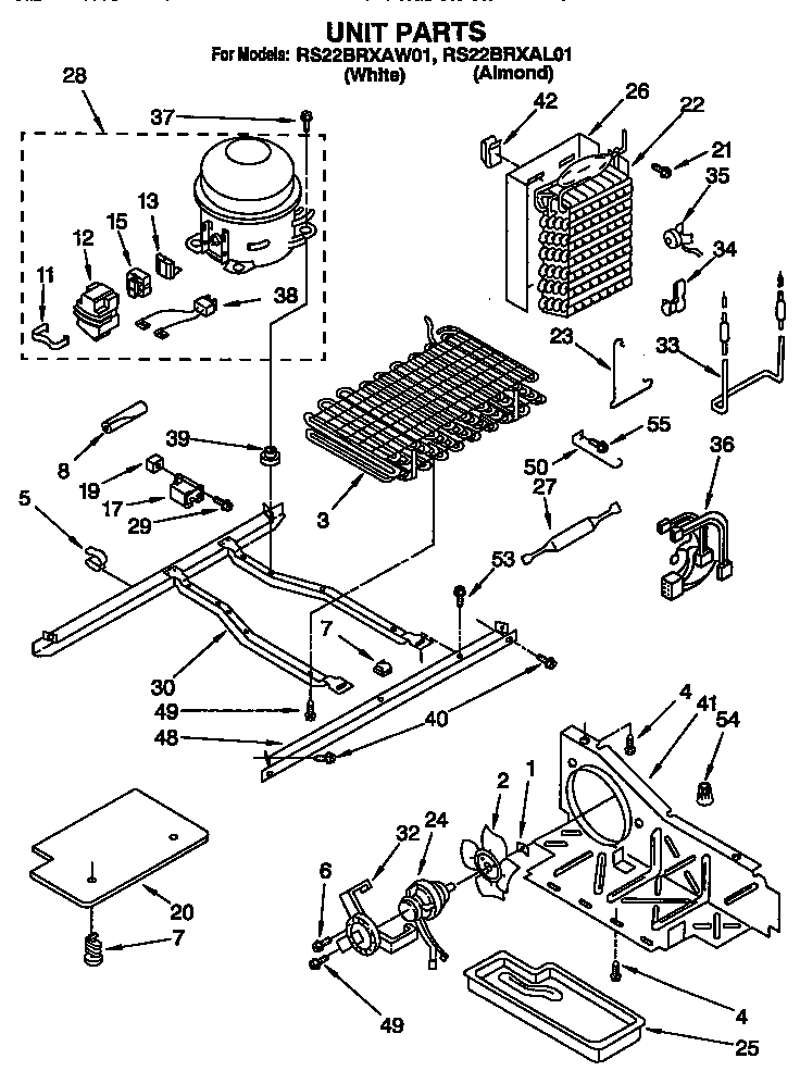 Roper RS22BRXAL01 unit diagram