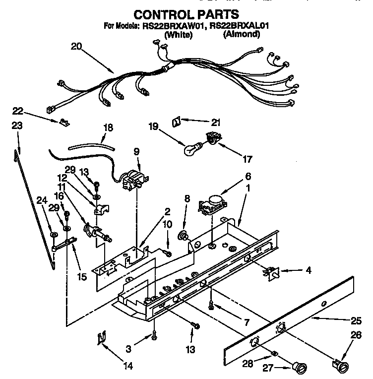 Roper RS22BRXAL01 control diagram