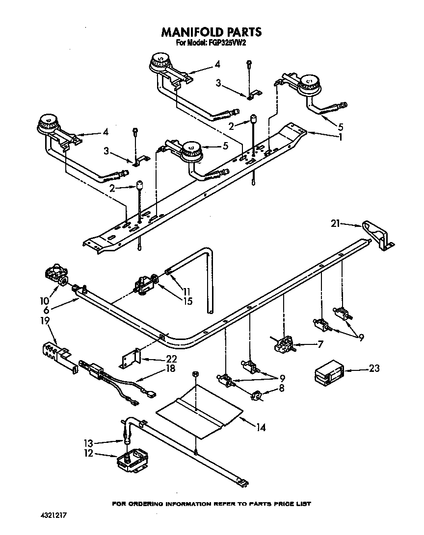 Roper FGP325VW2 manifold diagram