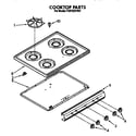 Roper FGP325VW2 cooktop diagram