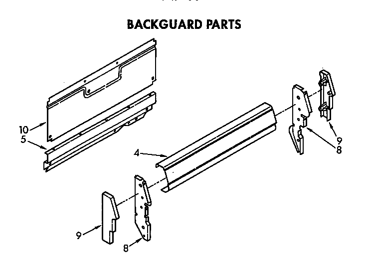 Roper FGP325VW1 backguard diagram