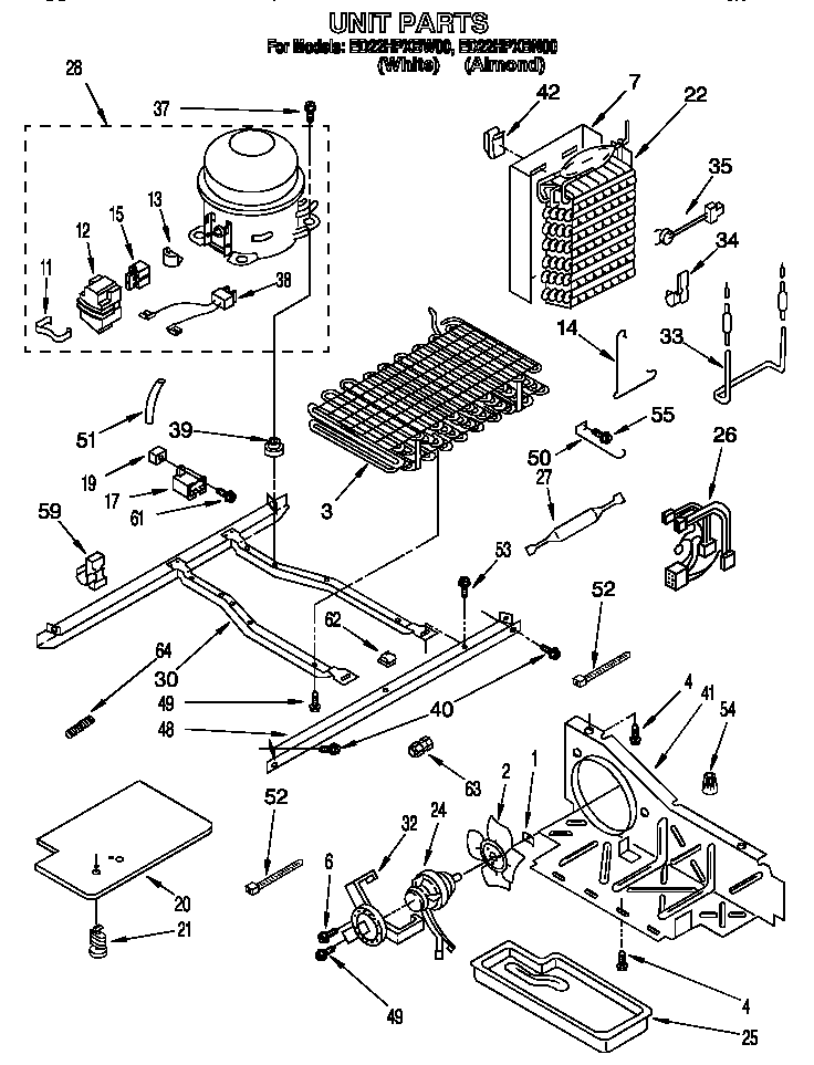 Whirlpool ED22HPXBN00 unit diagram