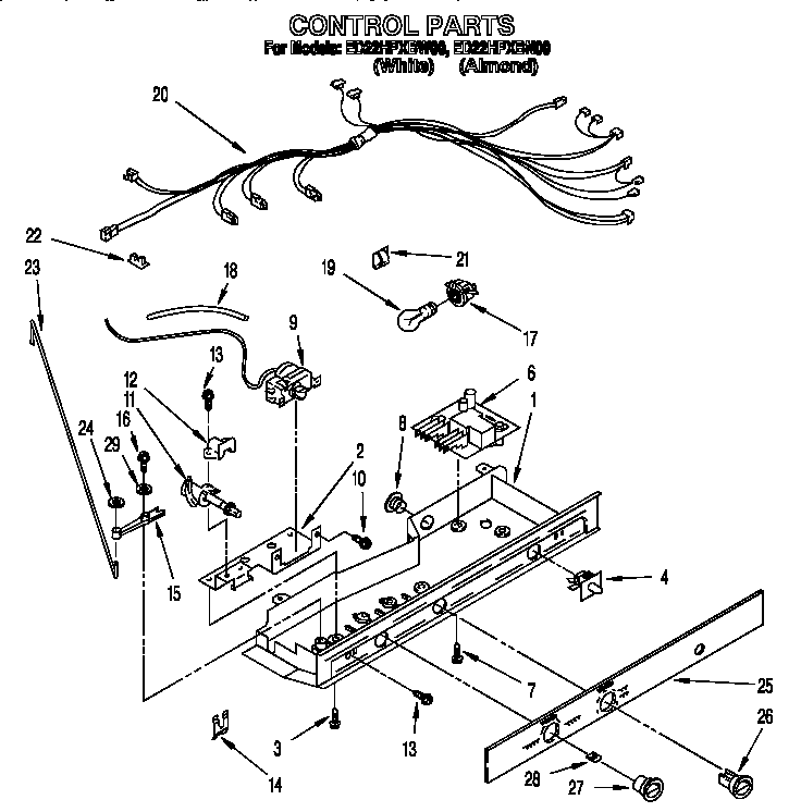Whirlpool ED22HPXBN00 control diagram